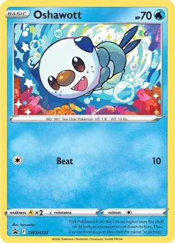 Oshawott Holo Promo SWSH: Sword & Shield Promo Cards SWSH222 NM - Image 1