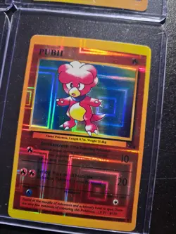 Vintage Pokemon Vending Machine Sticker Cards TCG Neo Holo 4 Card Lot Johto - Image 5