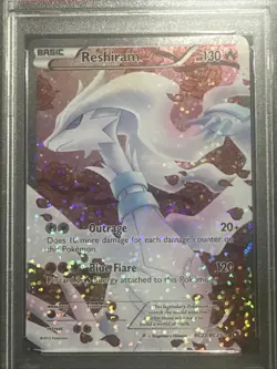 PSA 9 Reshiram RC22/RC25 - 2013 BW Legenadary Treasures Full Art Pokemon Card - Image 2