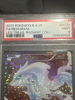 PSA 9 Reshiram RC22/RC25 - 2013 BW Legenadary Treasures Full Art Pokemon Card - Image 3