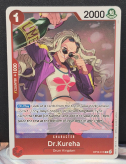 Dr. Kureha OP08-015 Foil Two Legends One Piece Rare Near Mint NM Card Red CCG R - Image 1