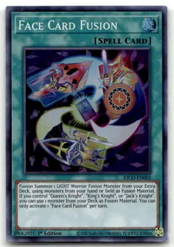 Face Card Fusion KICO-EN005 1st Edition Super Rare Yu-Gi-Oh TCG LP - Image 1