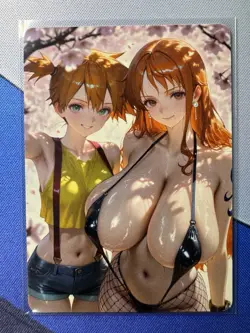 Misty & Nami One Piece - Pokemon ACG Goddess Story Waifu Anime Custom Card - Image 1