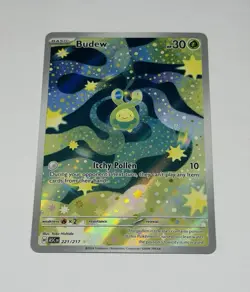 Budew 221/217 Illustration Rare Ascended Heroes Full Art Pokemon Card TCG Holo - Image 1