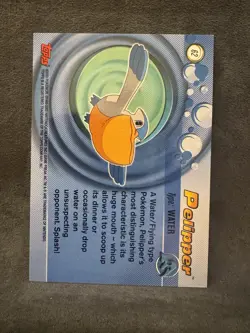 Pokemon Card - Pelipper #62 - Advanced - Topps Lightly Played - Image 2