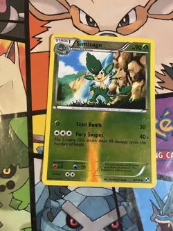 Simisage 8/114 Black & White Reverse Holo Pokemon TCG Card NM - Image 1