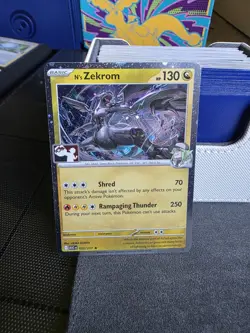 N's Zekrom Holo Pokemon Prize Pack Series 9 Promo Pokemon Card NM/LP ASC 155/217 - Image 1