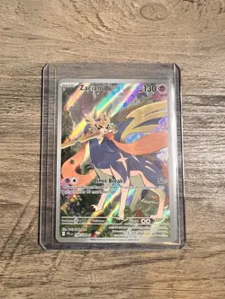 Pokemon TCG Zacian Full Art Ultra Rare Holo Card 100/94 Phantasmal Flames - Image 1