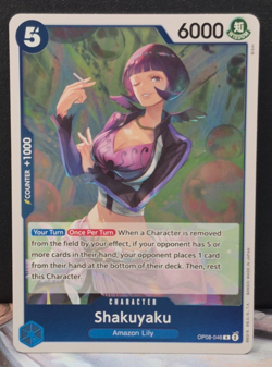 Shakuyaku OP08-046 Foil Two Legends One Piece Rare Near Mint NM Card Blue CCG - Image 1