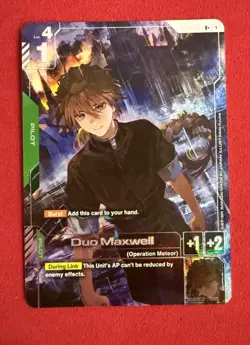Duo Maxwell R+ GD01 090 English Gundam Trading Card Game - Image 1