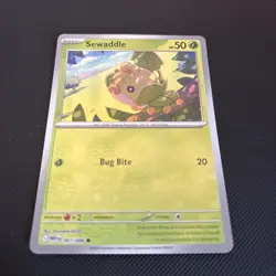 001/086 Sewaddle : (Poke Ball Holo) Card : SV-10.5 White Flare : Pokemon TCG - Image 1