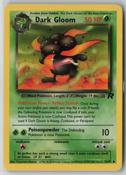 Dark Gloom 36/82 Pokemon TCG Team Rocket Regular Card WOTC (Light Play) LP 3 - Image 1
