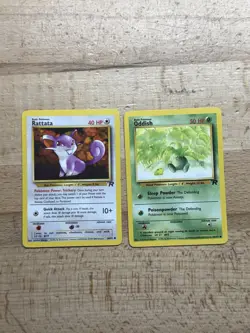 Pokemon Card Vintage Team Rocket Unlimited WOTC LP Rattata Oddish - Image 1