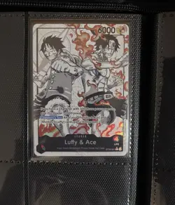 One Piece TCG Luffy & Ace ST30-001 Leader Alt Art Mint - Image 1