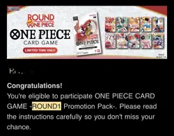 Round 1 x One Piece Collab Promo Pack ✅ CONFIRMED PREORDER English 1 Pack - Image 2