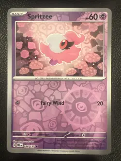Pokemon TCG Spritzee 38/131 Prismatic Evolutions Master Ball Reverse Holo Card - Image 1