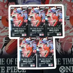 One Piece TCG The Time of Battle Sleeved Booster Pack - LOT OF 5 - OP16 (Sealed) - Image 1