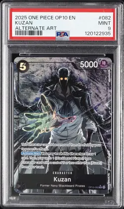 Kuzan Alternate Art Op10-082 SR* One Piece Royal Blood English PSA 9 - Image 1