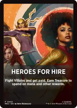Heroes For Hire Theme Card - 43 - Commander: Marvel Super Heroes - Image 1