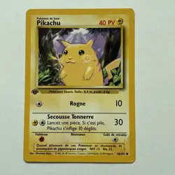 Pikachu 58/102 - French Base Set 1st Edition - Pokemon Card - Image 1