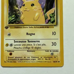 Pikachu 58/102 - French Base Set 1st Edition - Pokemon Card - Image 3