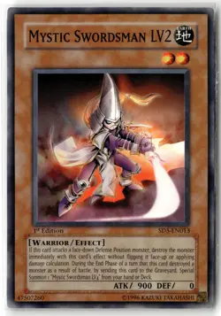 Mystic Swordsman LV2 SD5-EN013 1st Edition Common Yu-Gi-Oh TCG NM - Image 1
