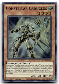 Constellar Caduceus BLVO-EN022 1st Edition Super Rare Yu-Gi-Oh TCG MP - Image 1