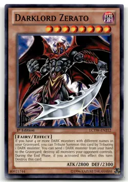 Darklord Zerato LCYW-EN212 1st Edition Common Yu-Gi-Oh TCG HP - Image 1