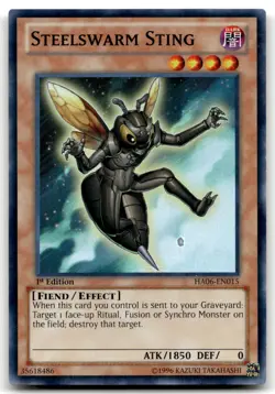 Steelswarm Sting HA06-EN015 1st Edition Super Rare Yu-Gi-Oh TCG MP - Image 1