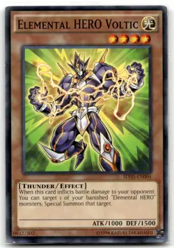Elemental HERO Voltic SDHS-EN004 Unlimited Common Yu-Gi-Oh TCG MP - Image 1