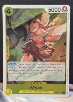 Wyper OP08-110 Foil Two Legends One Piece Rare Near Mint NM Card Yellow CCG R - Image 1