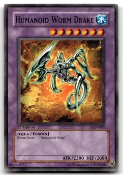 Humanoid Worm Drake LON-005 1st Edition Common Yu-Gi-Oh TCG MP - Image 1
