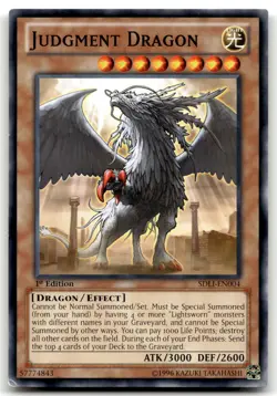 Judgment Dragon SDLI-EN004 1st Edition Common Yu-Gi-Oh TCG MP - Image 1