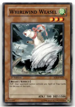 Whirlwind Weasel EOJ-EN025 1st Edition Common Yu-Gi-Oh TCG MP - Image 1