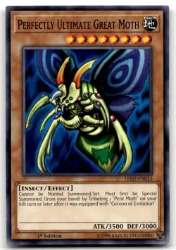 Perfectly Ultimate Great Moth LED2-EN013 1st Edition Common Yu-Gi-Oh TCG LP - Image 1