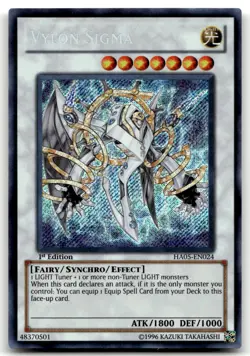 Vylon Sigma HA05-EN024 1st Edition Secret Rare Yu-Gi-Oh TCG LP - Image 1