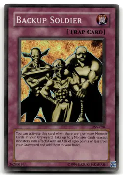 Backup Soldier PSV-028 Unlimited Super Rare Yu-Gi-Oh TCG LP - Image 1