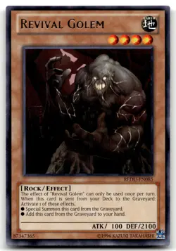 Revival Golem REDU-EN085 Unlimited Rare Yu-Gi-Oh TCG LP - Image 1