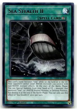 Sea Stealth II LED9-EN021 1st Edition Rare Yu-Gi-Oh TCG LP - Image 1