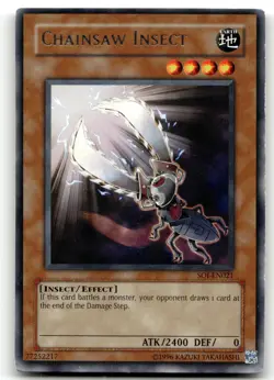 Chainsaw Insect SOI-EN021 Unlimited Rare Yu-Gi-Oh TCG HP - Image 1
