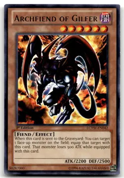 Archfiend of Gilfer LCYW-EN042 1st Edition Rare Yu-Gi-Oh TCG MP - Image 1