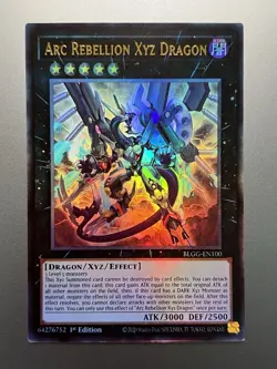 Yugioh - Arc Rebellion XYZ Dragon Ultra Rare BLGG-EN100, Near Mint, 1st Edition - Image 1