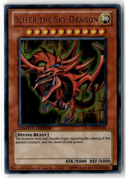 Slifer the Sky Dragon YGLD-ENG01 Limited Ultra Rare Yu-Gi-Oh TCG LP - Image 1