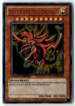 Slifer the Sky Dragon YGLD-ENG01 Limited Ultra Rare Yu-Gi-Oh TCG LP - Image 2