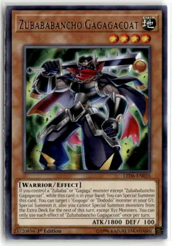 Zubababancho Gagagacoat LED6-EN035 1st Edition Rare Yu-Gi-Oh TCG LP - Image 1