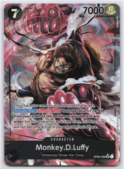 Monkey D. Luffy OP04-090 Kingdoms of Intrigue Alt Art Foil SR TCG English NM! - Image 1