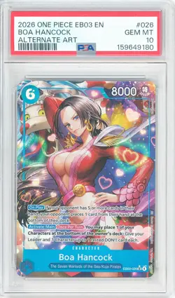 One Piece Extra Booster Heroines BOA HANCOCK #EB03-026 Alt Art💎 PSA 10 Gem Mint - Image 1