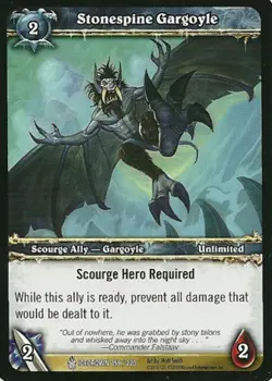Moderate Play WoW TCG Stonespine Gargoyle Icecrown World of Warcraft - Image 1