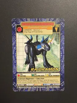 Digimon Raidramon Bo-120 Digi-Battle Series 3 Non Holo Card - Image 1