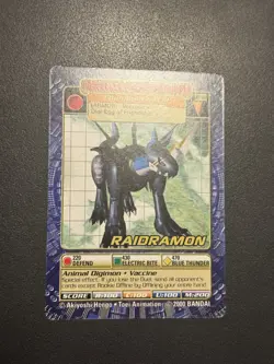 Digimon Raidramon Bo-120 Digi-Battle Series 3 Non Holo Card - Image 3
